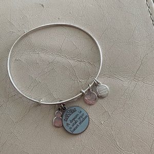 Silver Alex and Ani “A dream is a wish your heart makes” bracelet